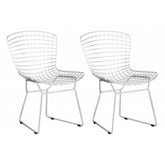 Wire Dining Chair (Set of 2) Chrome