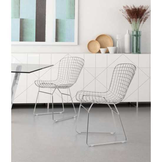 Wire Dining Chair (Set of 2) Chrome