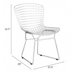 Wire Dining Chair (Set of 2) Chrome