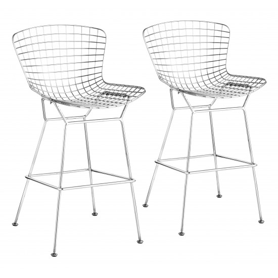 Wire Bar Chair (Set of 2) Chrome