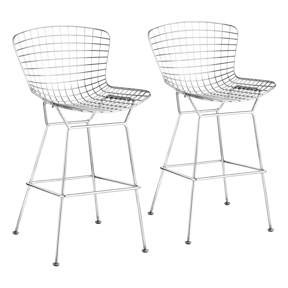 Wire Bar Chair (Set of 2) Chrome