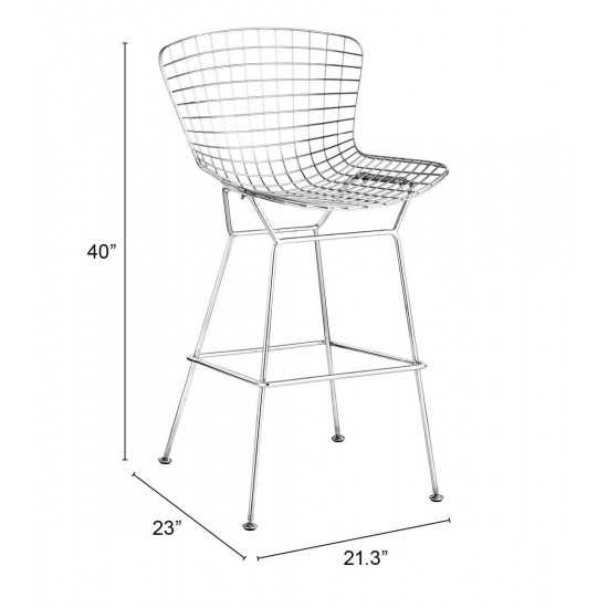 Wire Bar Chair (Set of 2) Chrome