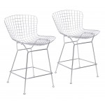 Wire Counter Chair (Set of 2) Chrome