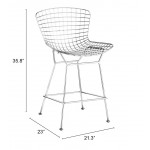 Wire Counter Chair (Set of 2) Chrome