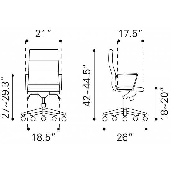 Engineer High Back Office Chair White