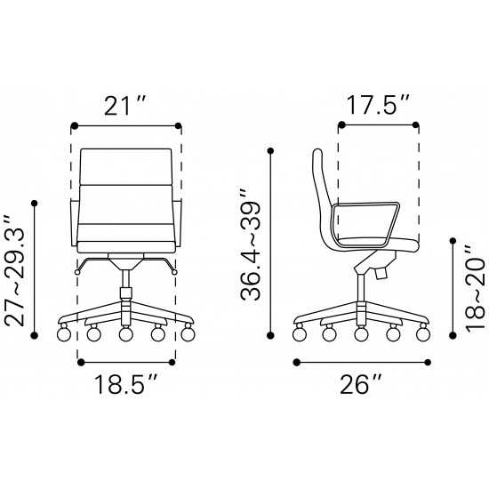 Engineer Low Back Office Chair Black