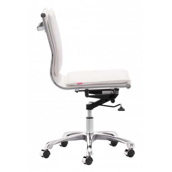 Lider Plus Armless Office Chair White