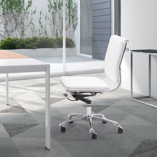 Lider Plus Armless Office Chair White