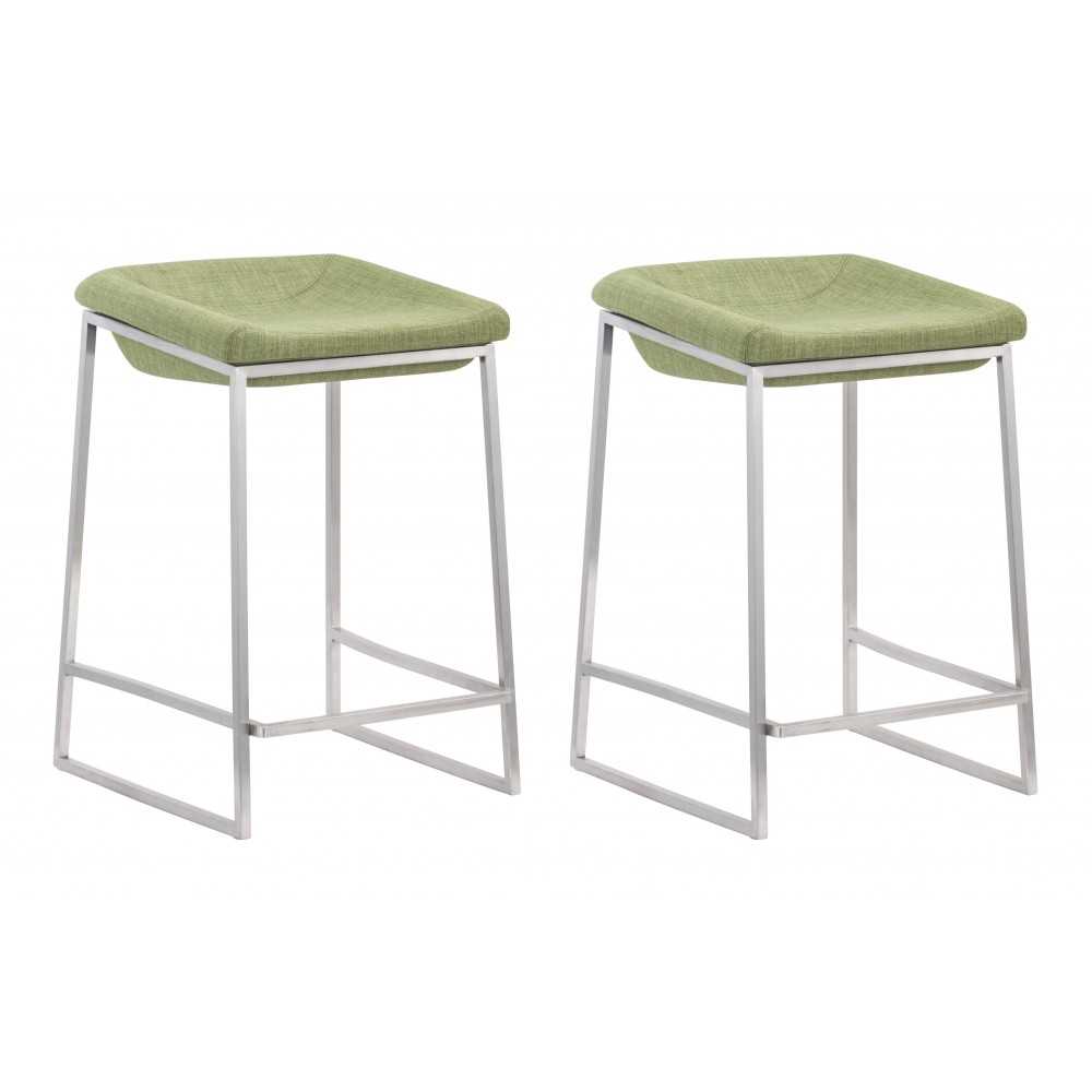 Lids Counter Stool (Set of 2) Green Lids Counter Stool (Set of 2) Green