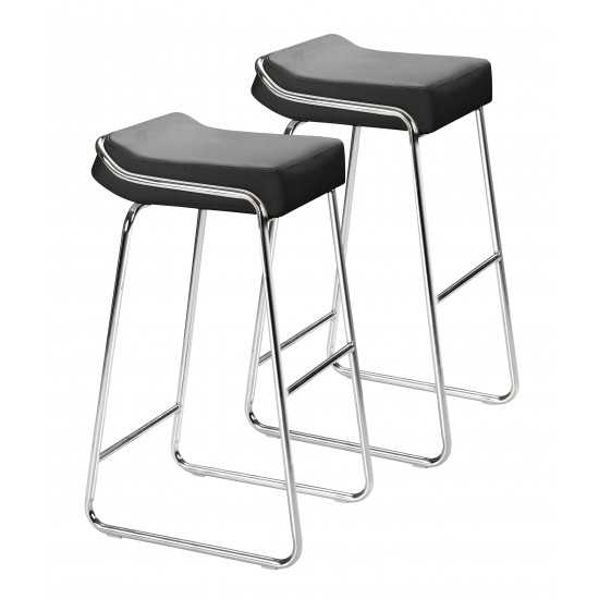 Wedge Barstool (Set of 2) Black