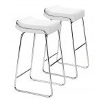 Wedge Barstool (Set of 2) White