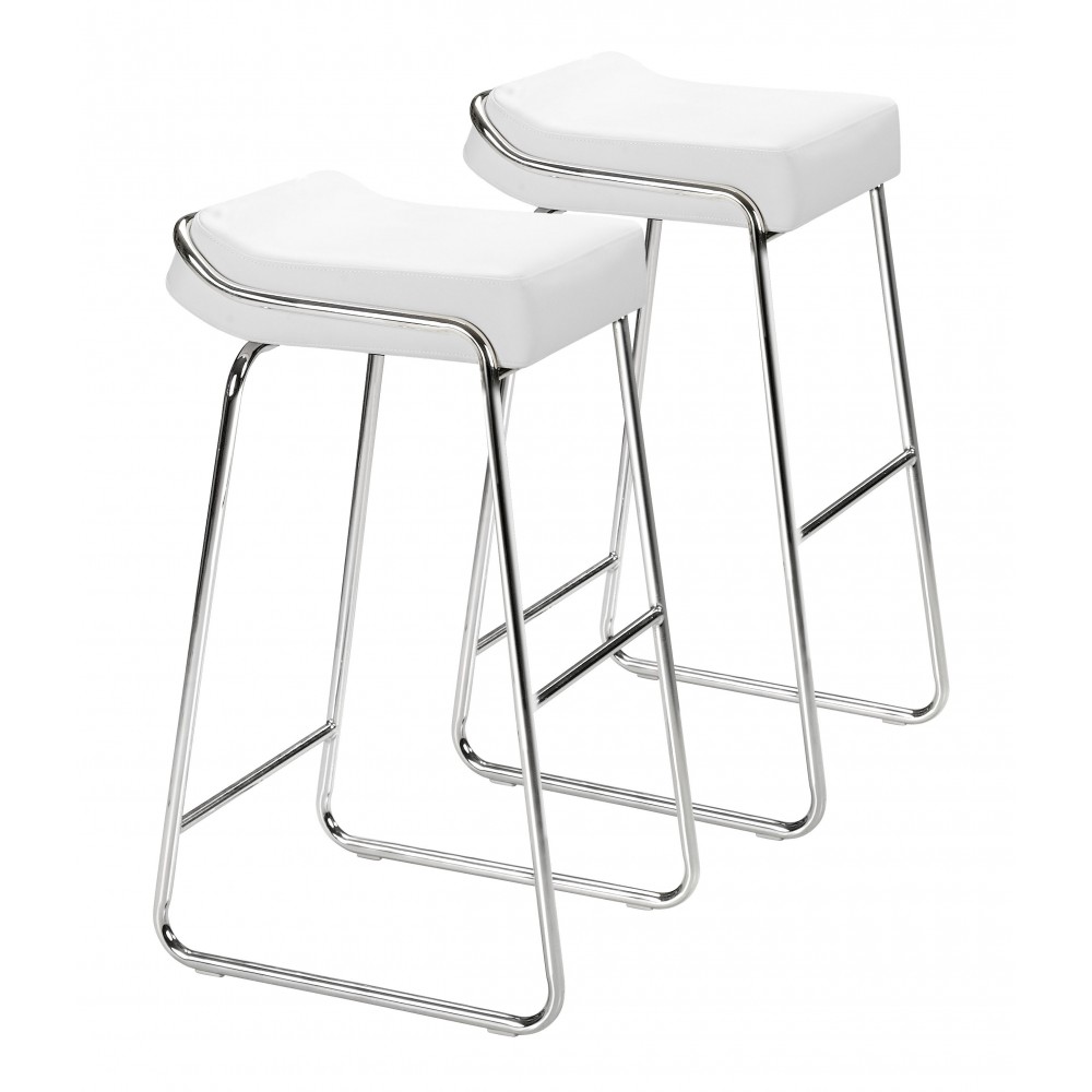 Wedge Barstool (Set of 2) White