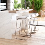 Wedge Barstool (Set of 2) White