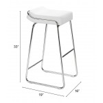 Wedge Barstool (Set of 2) White