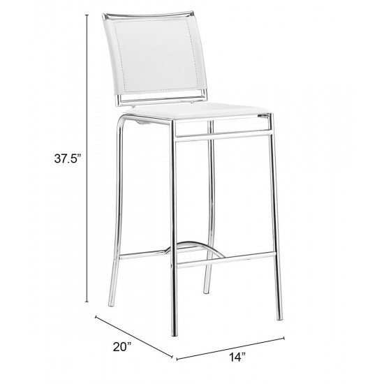 Soar Bar Chair (Set of 2) White