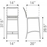 Soar Bar Chair (Set of 2) White