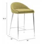 Reykjavik Counter Chair (Set of 2) Pea Green