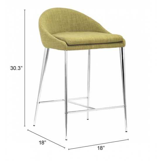 Reykjavik Counter Chair (Set of 2) Pea Green