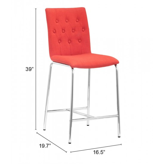 Uppsala Counter Chair (Set of 2) Tangerine