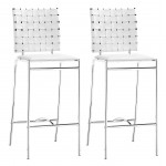 Criss Cross Counter Chair (Set of 2) White