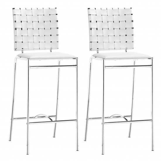 Criss Cross Counter Chair (Set of 2) White