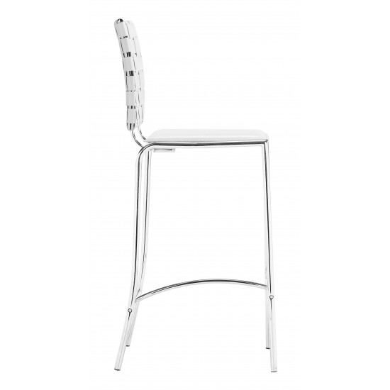 Criss Cross Counter Chair (Set of 2) White