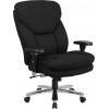 24/7 Intensive Use Big & Tall 400 lb. Rated Black Fabric Executive Ergonomic Office Chair with Lumbar Knob