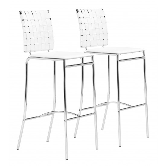 Criss Cross Bar Chair (Set of 2) White