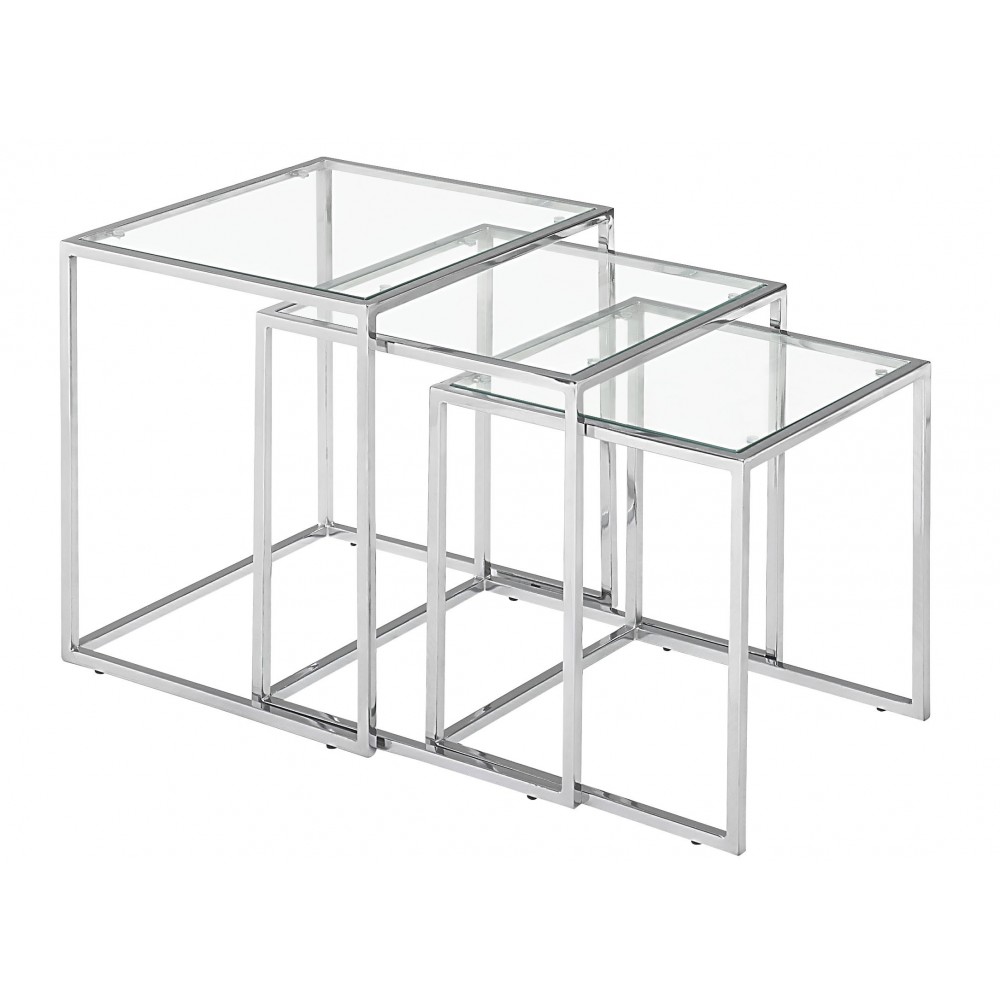 Pasos Nesting Tables Chrome Pasos Nesting Tables Chrome