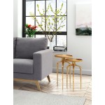 Set of 2 Como Accent Tables Antique Gold