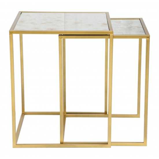 Calais Nesting Tables Brass