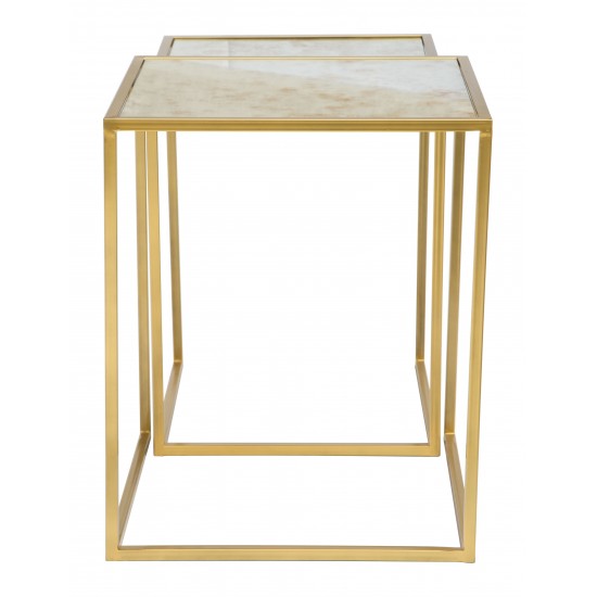 Calais Nesting Tables Brass