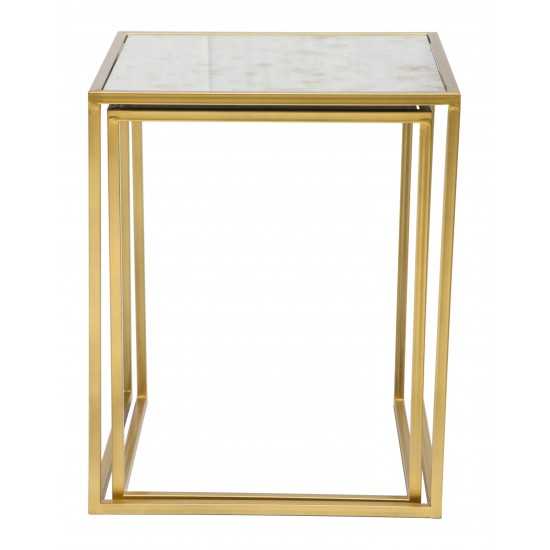 Calais Nesting Tables Brass