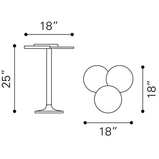 Dundee Accent Table Multicolor