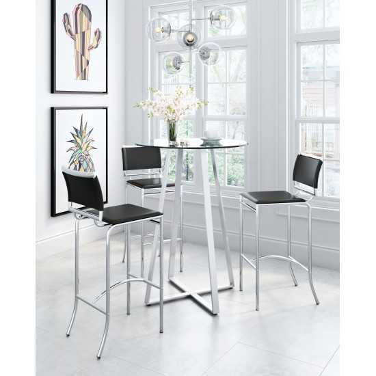 Lemon Drop Bar Table Chrome