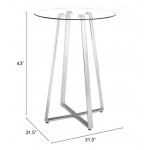 Lemon Drop Bar Table Chrome