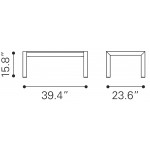 Cosmopolitan Coffee Table Brushed Aluminum