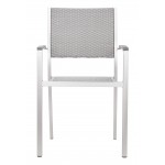 Metropolitan Arm Chair (Set of 2) Brushed Aluminum