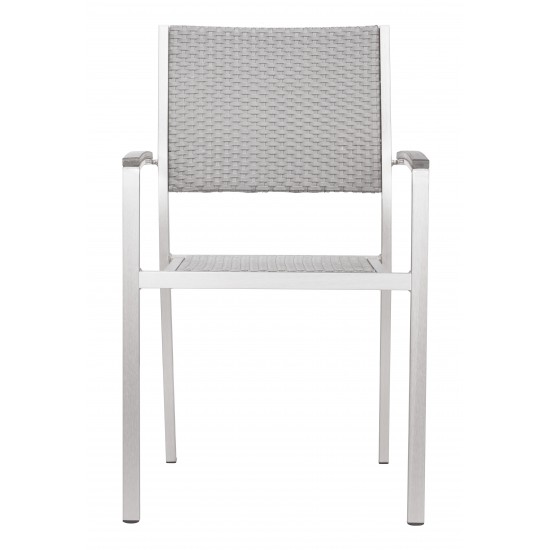 Metropolitan Arm Chair (Set of 2) Brushed Aluminum