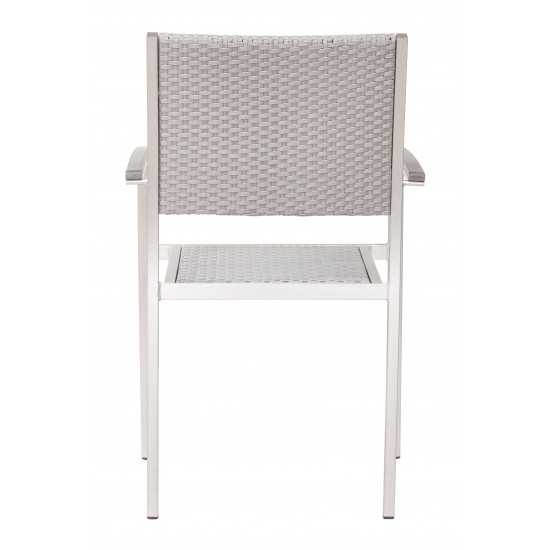 Metropolitan Arm Chair (Set of 2) Brushed Aluminum