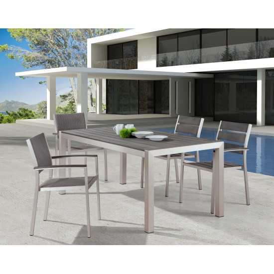 Metropolitan Arm Chair (Set of 2) Brushed Aluminum