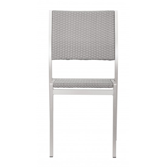 Metropolitan Armless Chair (Set of 2) Brushed Aluminum