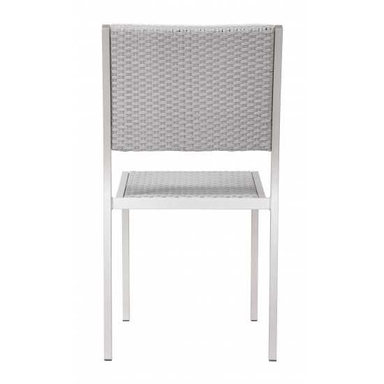 Metropolitan Armless Chair (Set of 2) Brushed Aluminum