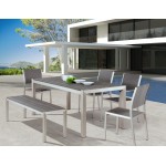 Metropolitan Armless Chair (Set of 2) Brushed Aluminum