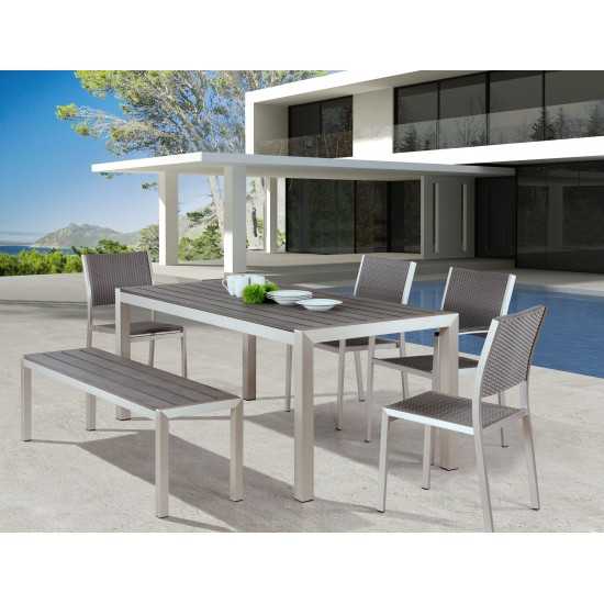 Metropolitan Armless Chair (Set of 2) Brushed Aluminum