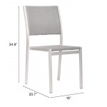Metropolitan Armless Chair (Set of 2) Brushed Aluminum