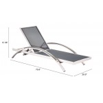 Metropolitan Chaise Lounge (Set of 2) Brushed Aluminum