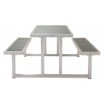 Cuomo Picnic Table Brushed Aluminum