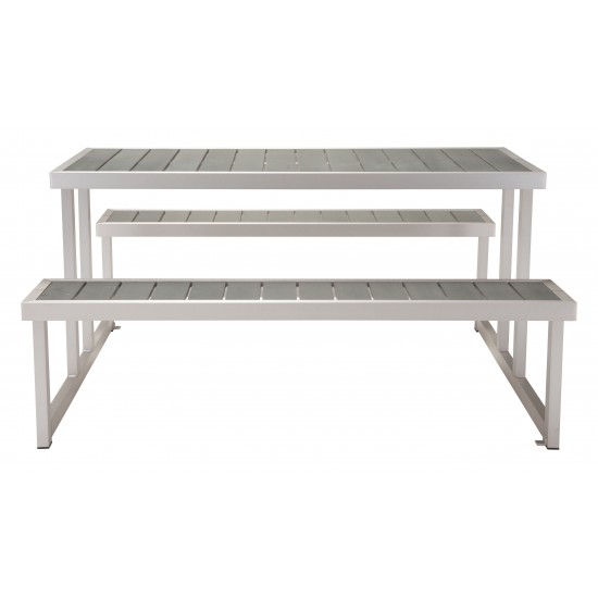 Cuomo Picnic Table Brushed Aluminum