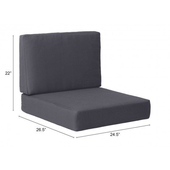 Cosmopolitan Arm Chair Cushion Dark Gray